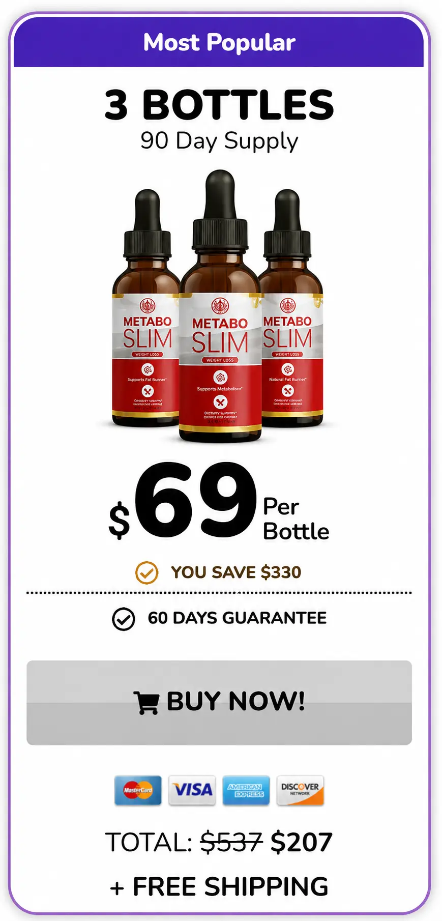 MetaboSlim - 3 Bottle